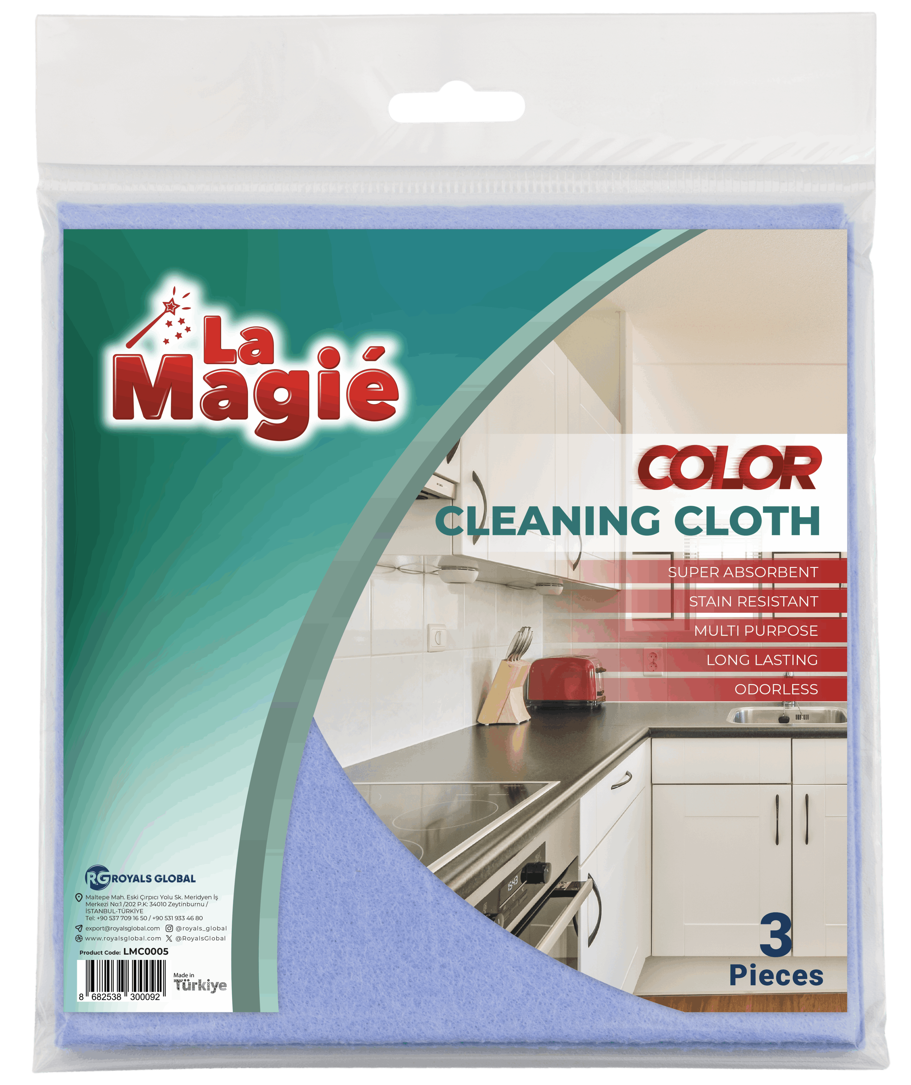LA MAGIÉ LUX COLOR CLEANING CLOTHES 3 PCS